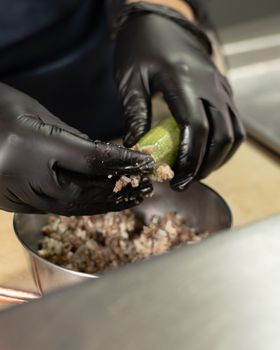 Stuffing Turkey With Vegetable