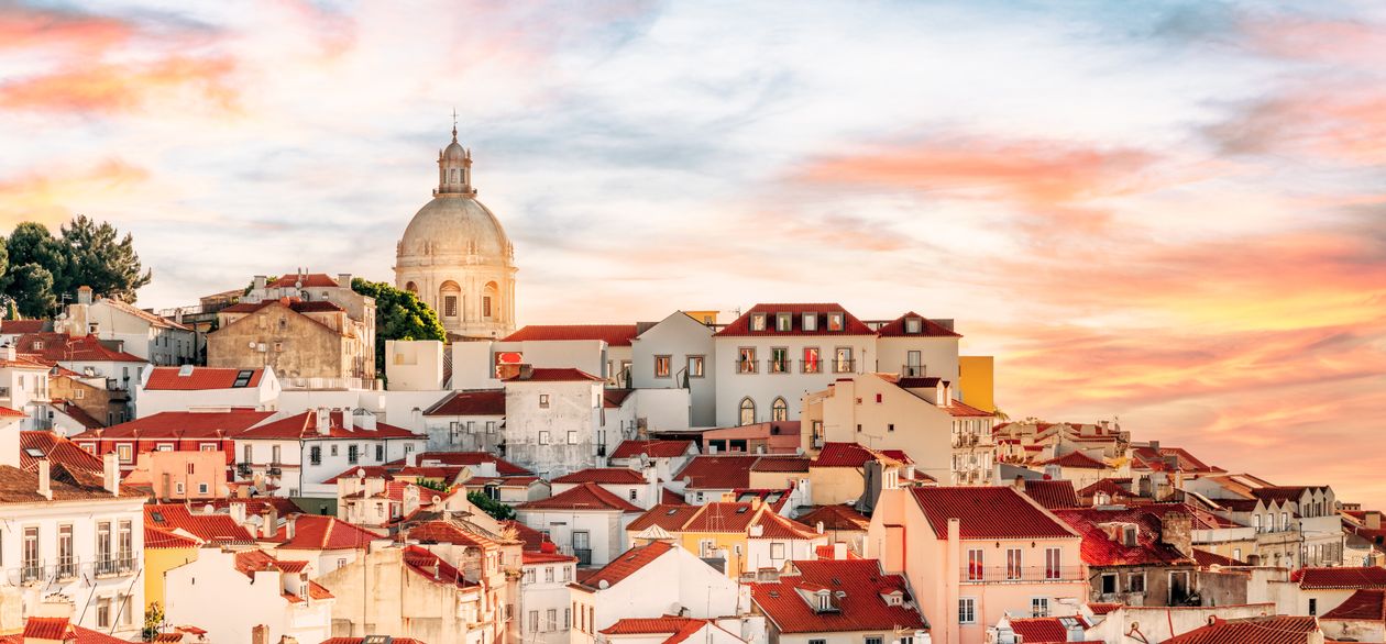 Lisbon Alfama District At Sunset Free Stock Photo lisbon-alfama-district-at-sunset-free-stock-photo