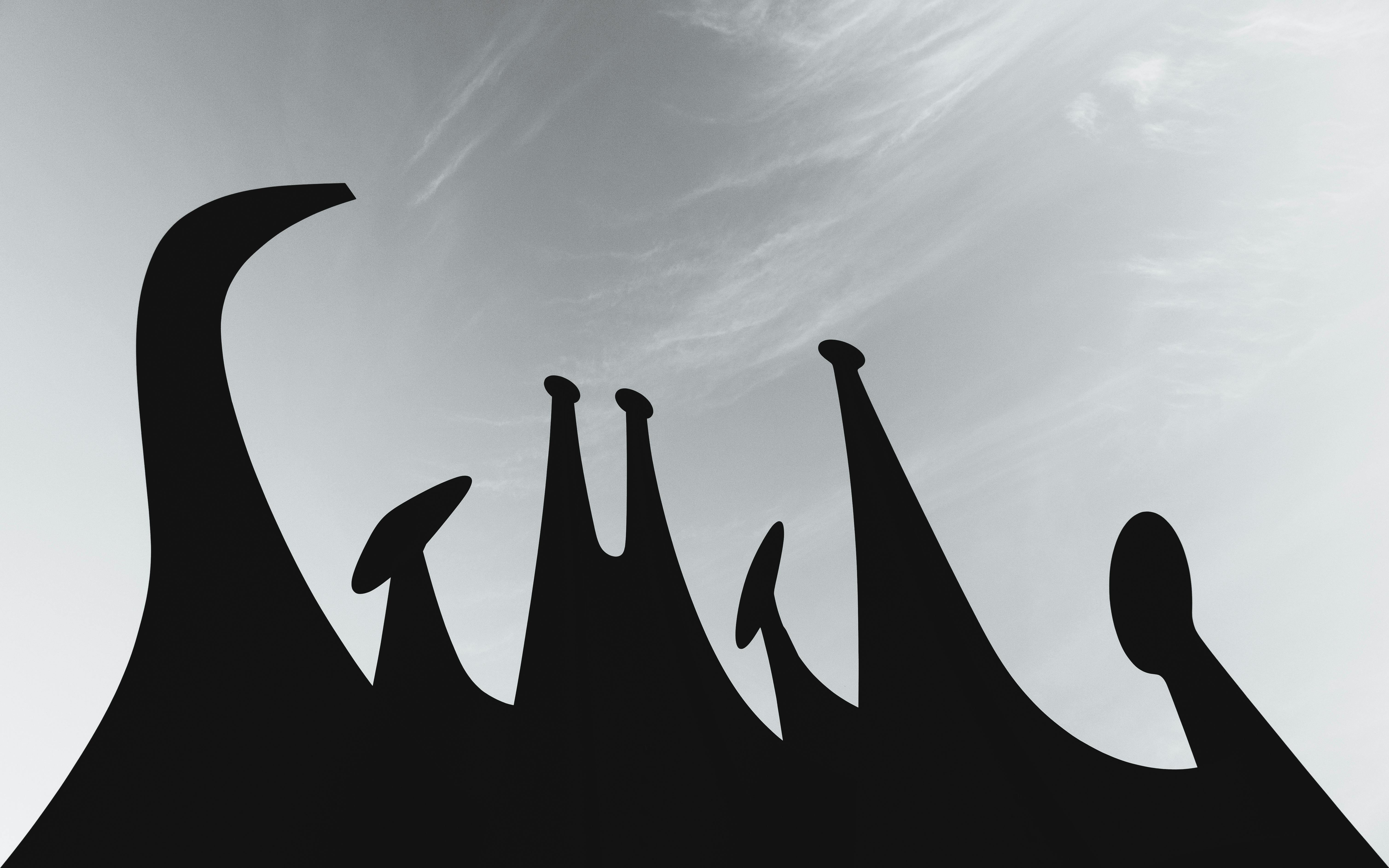 Kostnadsfria Dynamisk abstrakt siluett av arkitektur mot himlen i Berlin, Tyskland. Stock foto