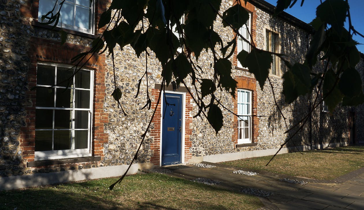 Closed Blue Door