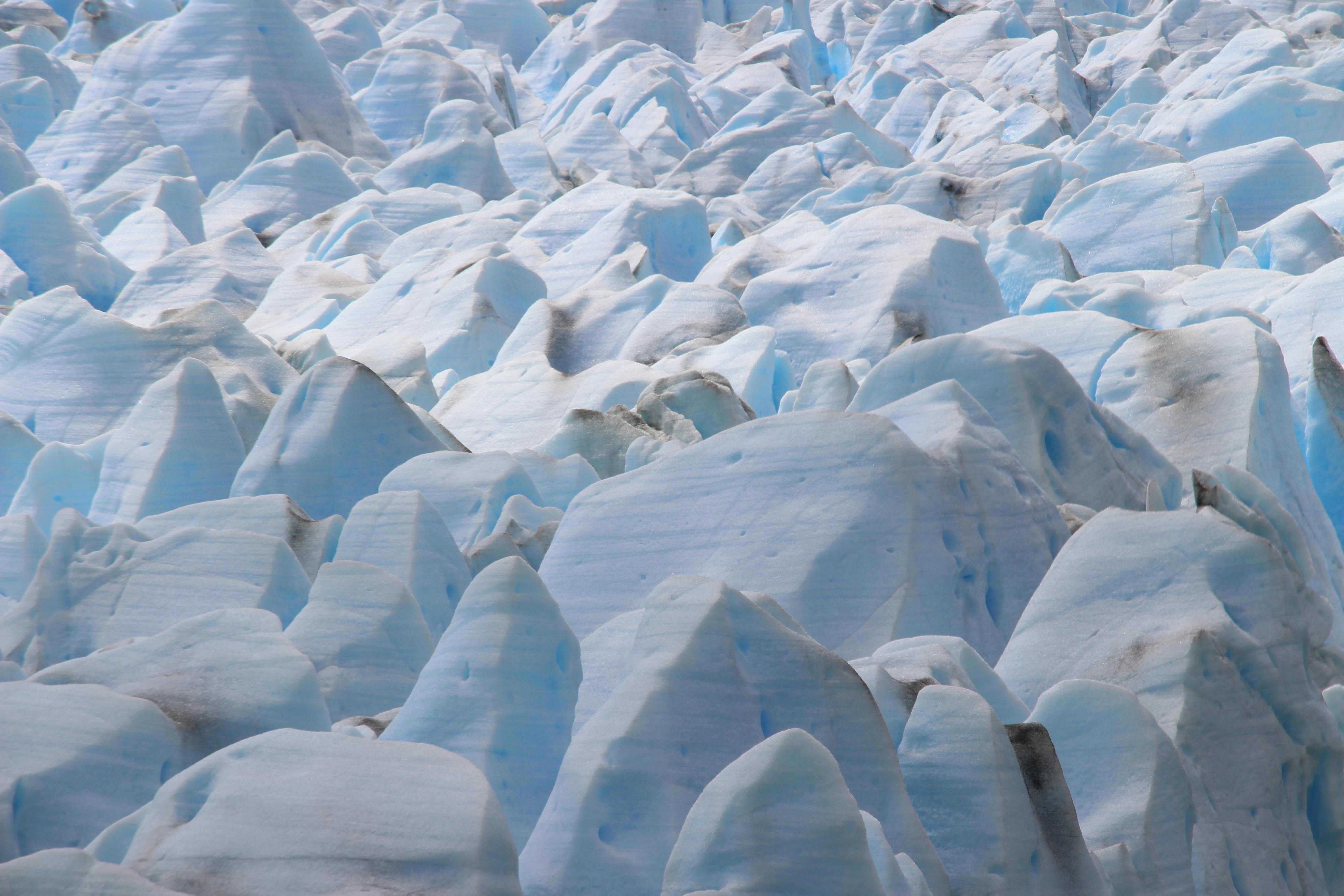 Detailed view of Chilean glaciers showcasing icy formations and majestic blues.