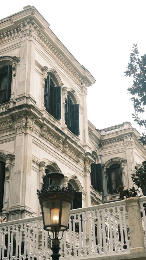 Free Stunning view of a historical European building with classic architectural details and ornate design. Stock Photo