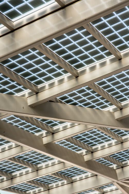 Modern Solar Panel Installation Abstract Design ยท Free Stock Photo