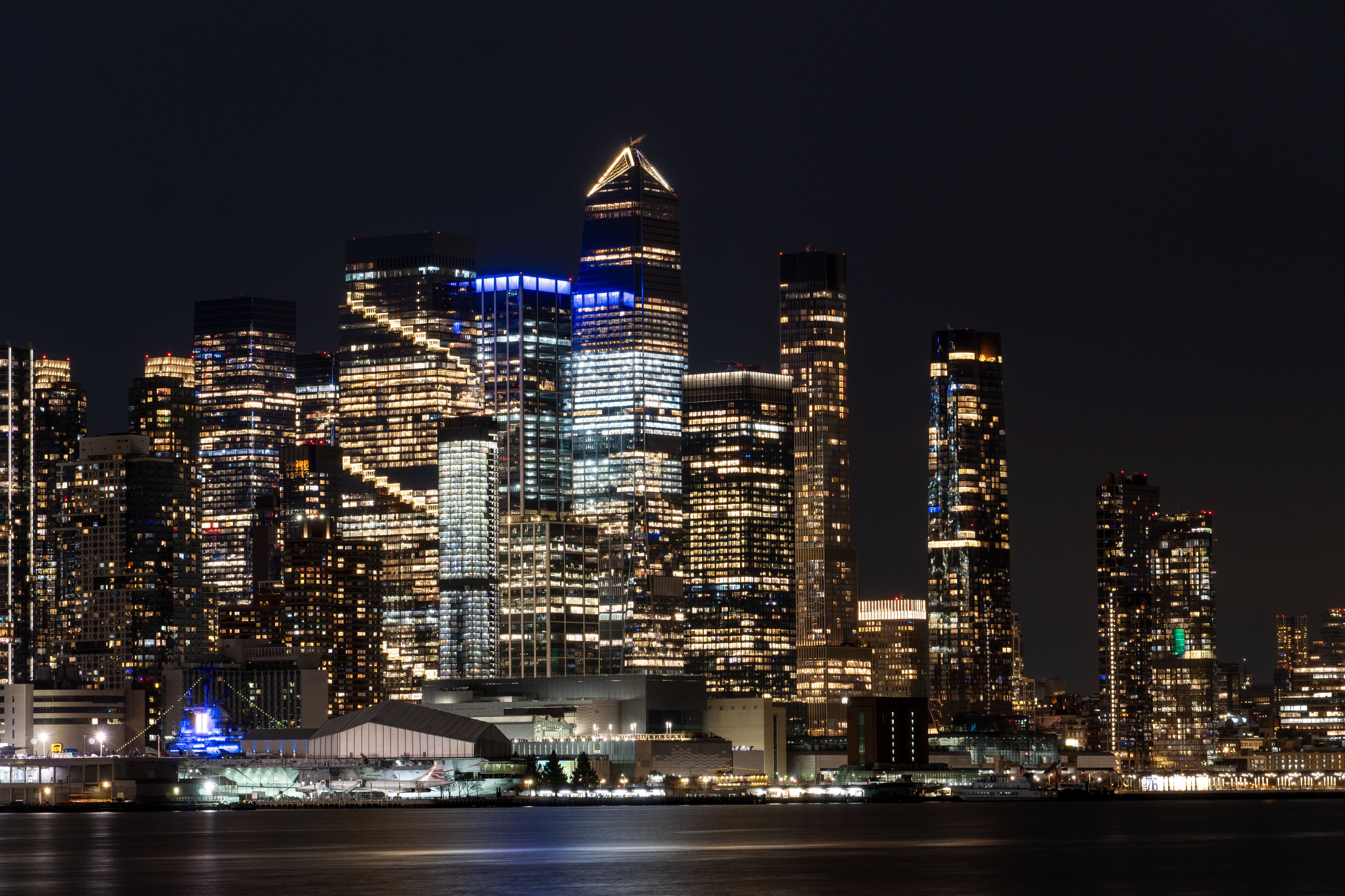 Stunning New York City Skyline at Night · Free Stock Photo