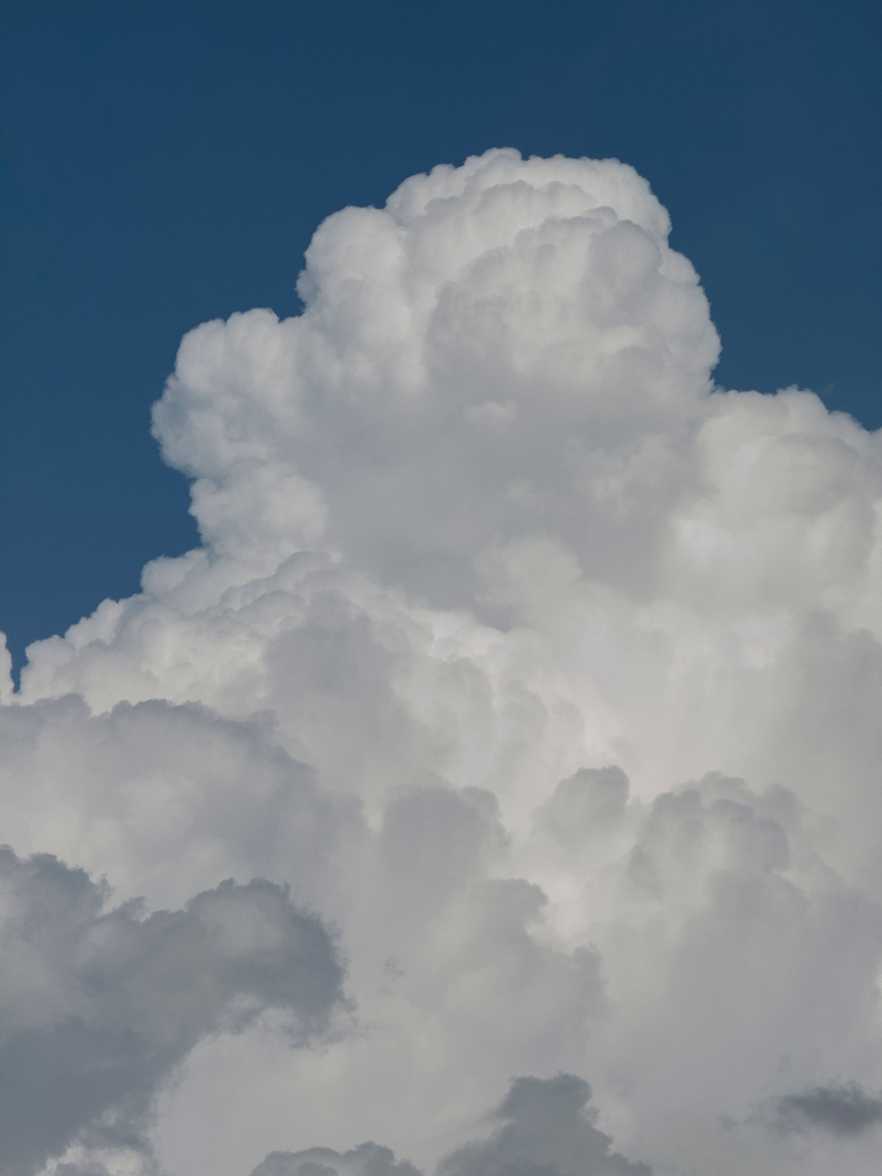 Dramatic cumulus cloud formation on a clear day showcasing natural weather patterns.