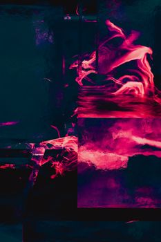 Striking abstract art featuring dynamic fluid patterns in vivid colors.
