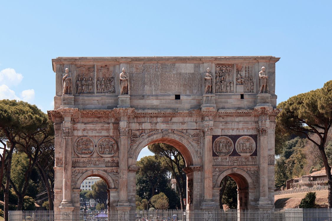 Arch Rome Arch of Constantine in Rome, Historical Landmark ยท Free Stock Photo
