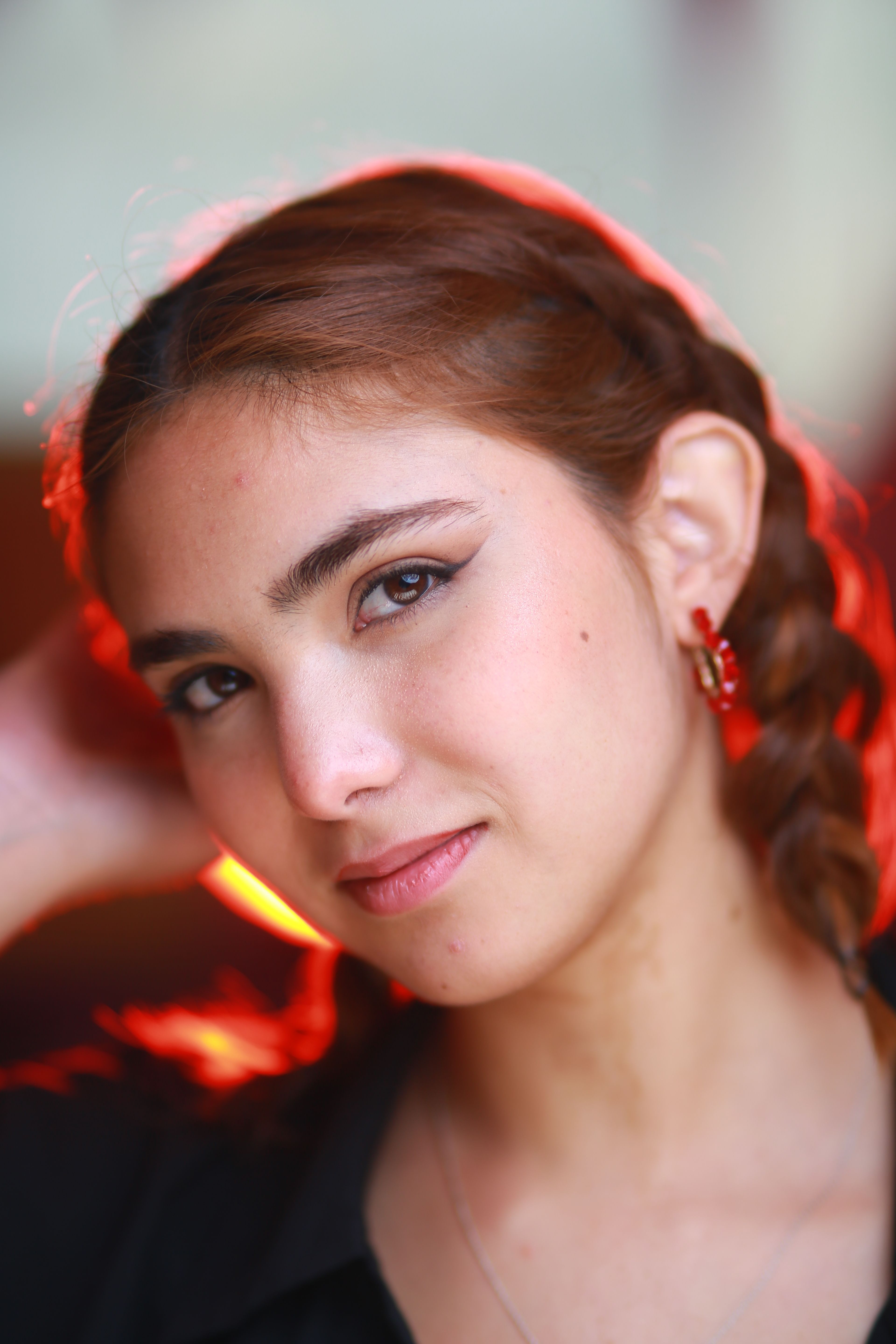 Elegant Portrait of Woman with Braided Hair · Free Stock Photo