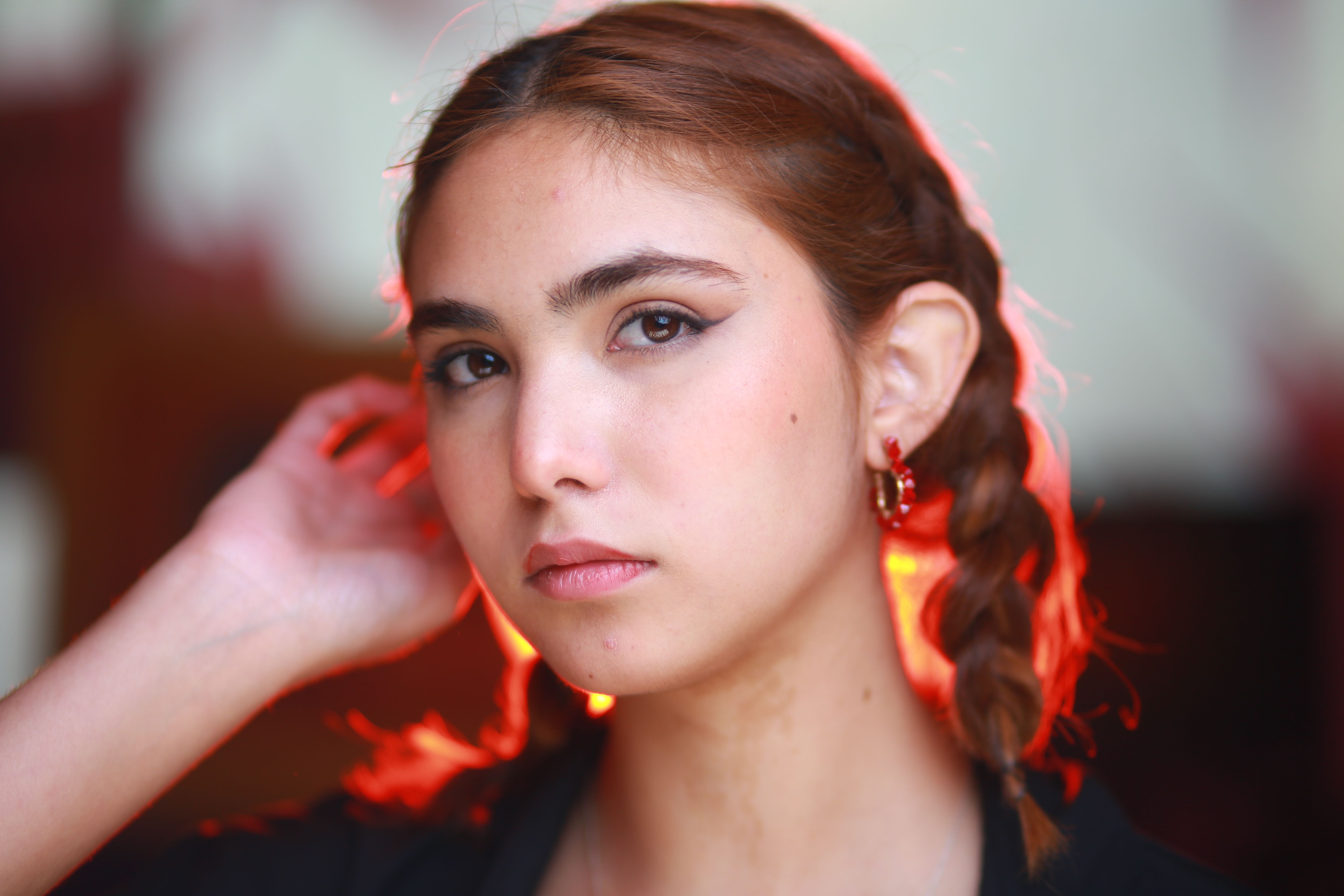 Elegant Portrait of a Woman with Braided Hair · Free Stock Photo