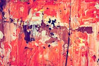 这幅抽象画充满活力，色彩鲜明，笔触富有质感