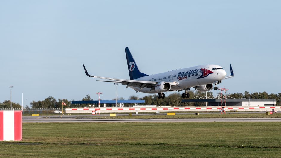 An Air Serbia aircraft taking off from Belgrade Nikola Tesla Airport