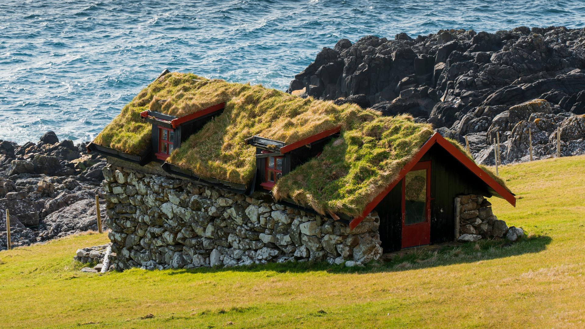 Free stock photo of 4k, faroe islands, grass roof