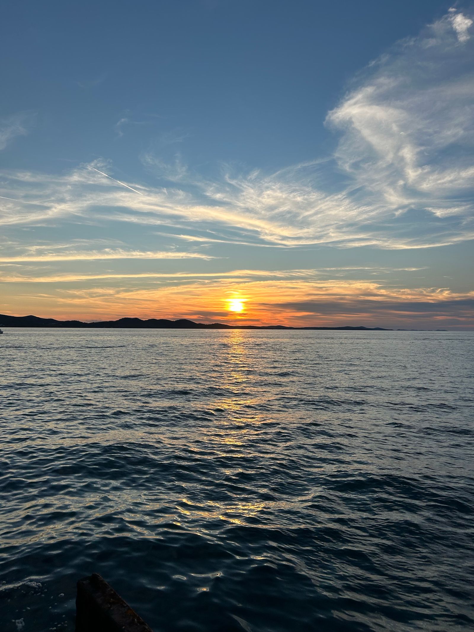 Sunset over the Adriatic Sea from the Zadar waterfront
