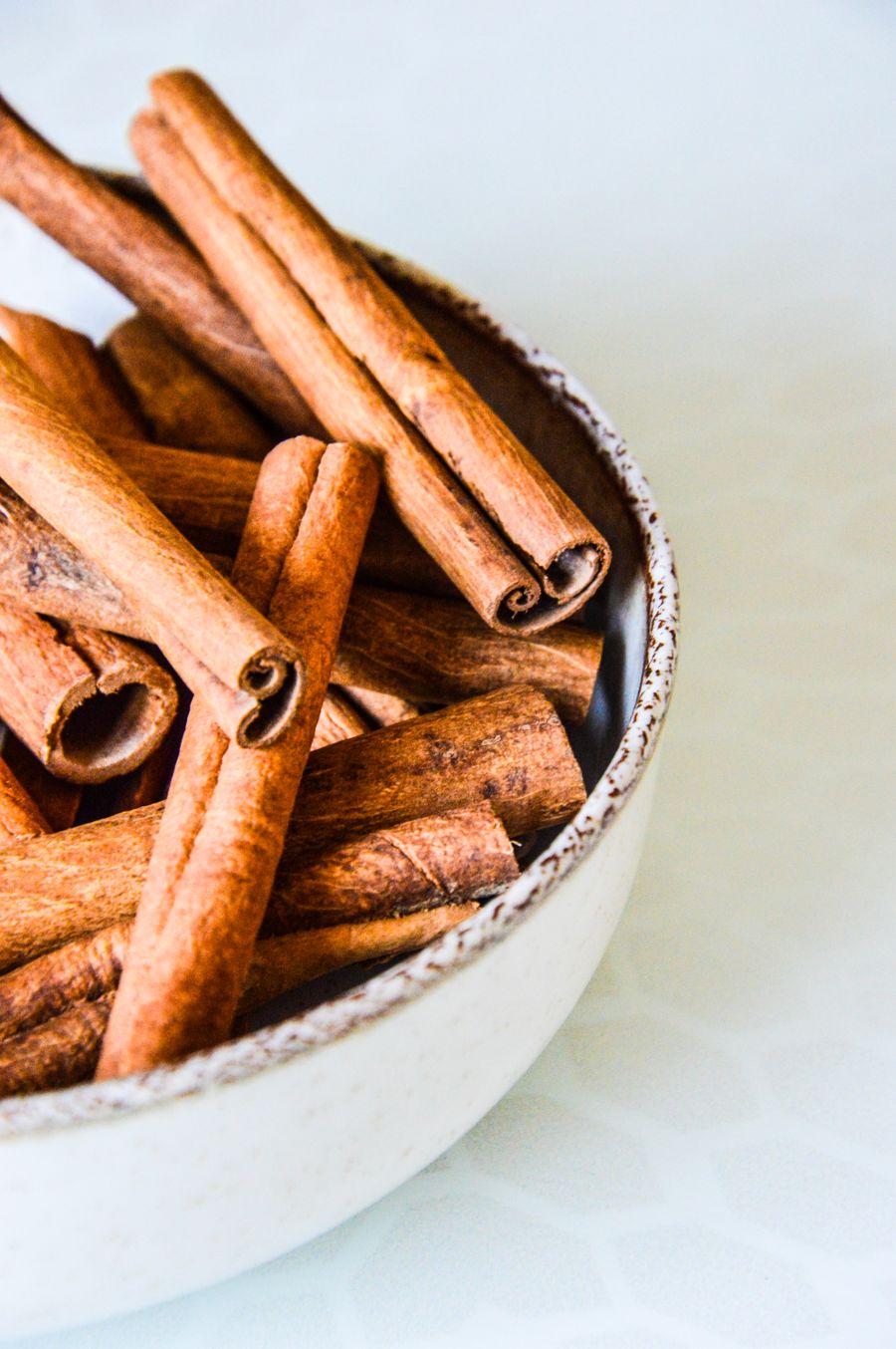 Cinnamon sticks in a bowl