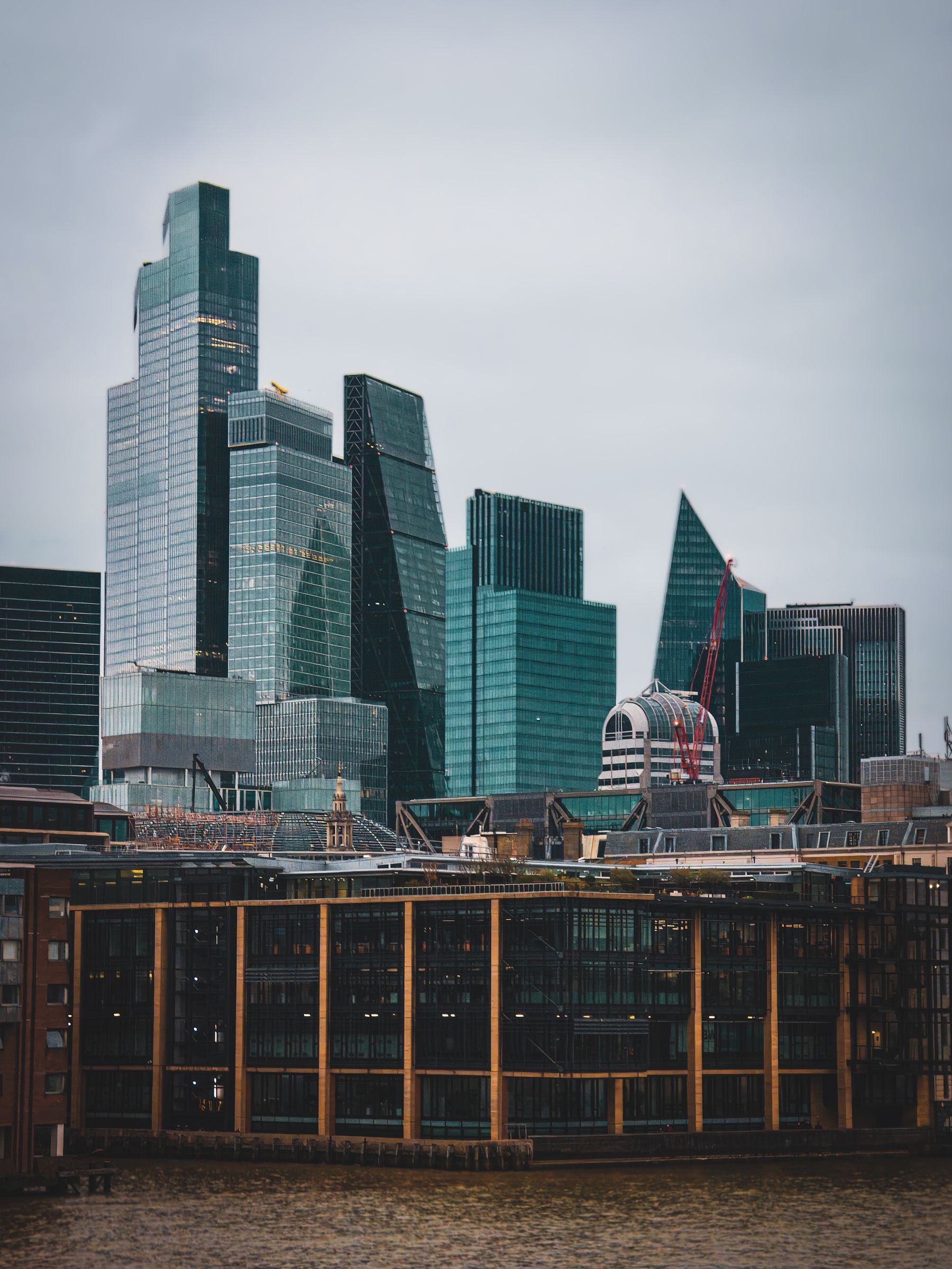 London financial district skyline by day