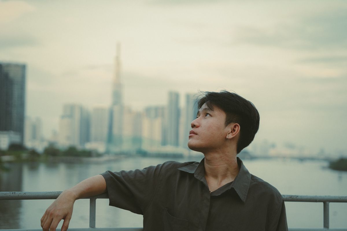 Young Man Posing on Night Street in Ho Chi Minh · Free Stock Photo