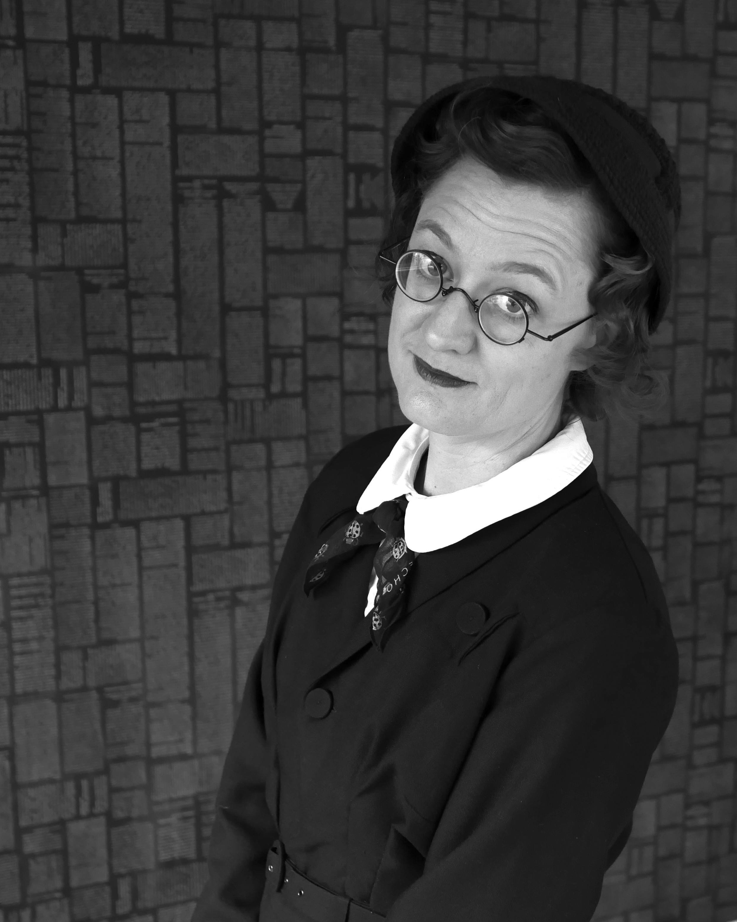 Free Black and white portrait of a woman in retro attire, Gainesville, Florida. Stock Photo