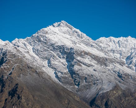 Explore the serene and majestic snow-covered peaks of Gilgit-Baltistan showcasing pristine winter landscapes.