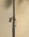 Locked Door with Shadow in Sunlight