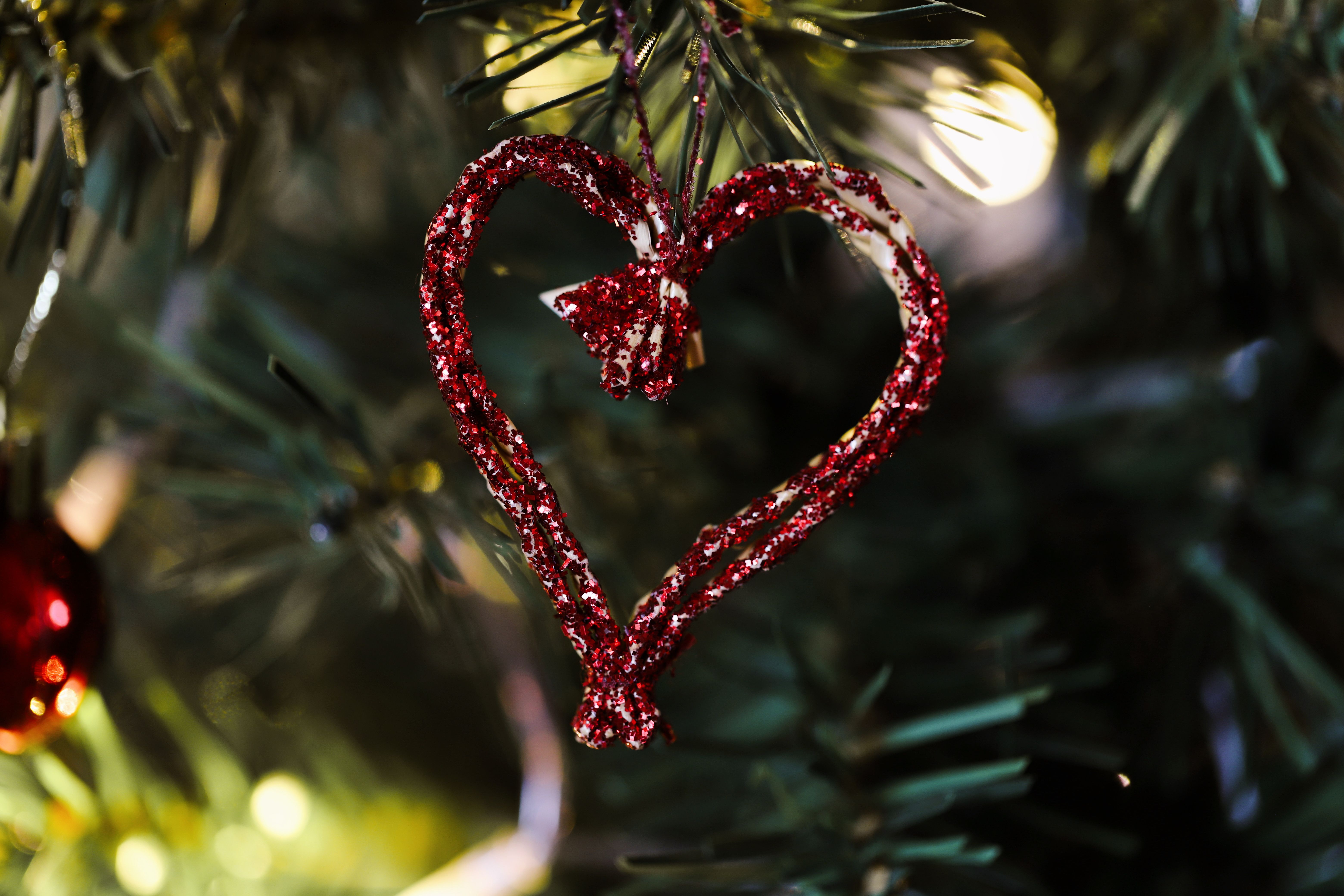 Red Heart Shaped Christmas Decoration · Free Stock Photo