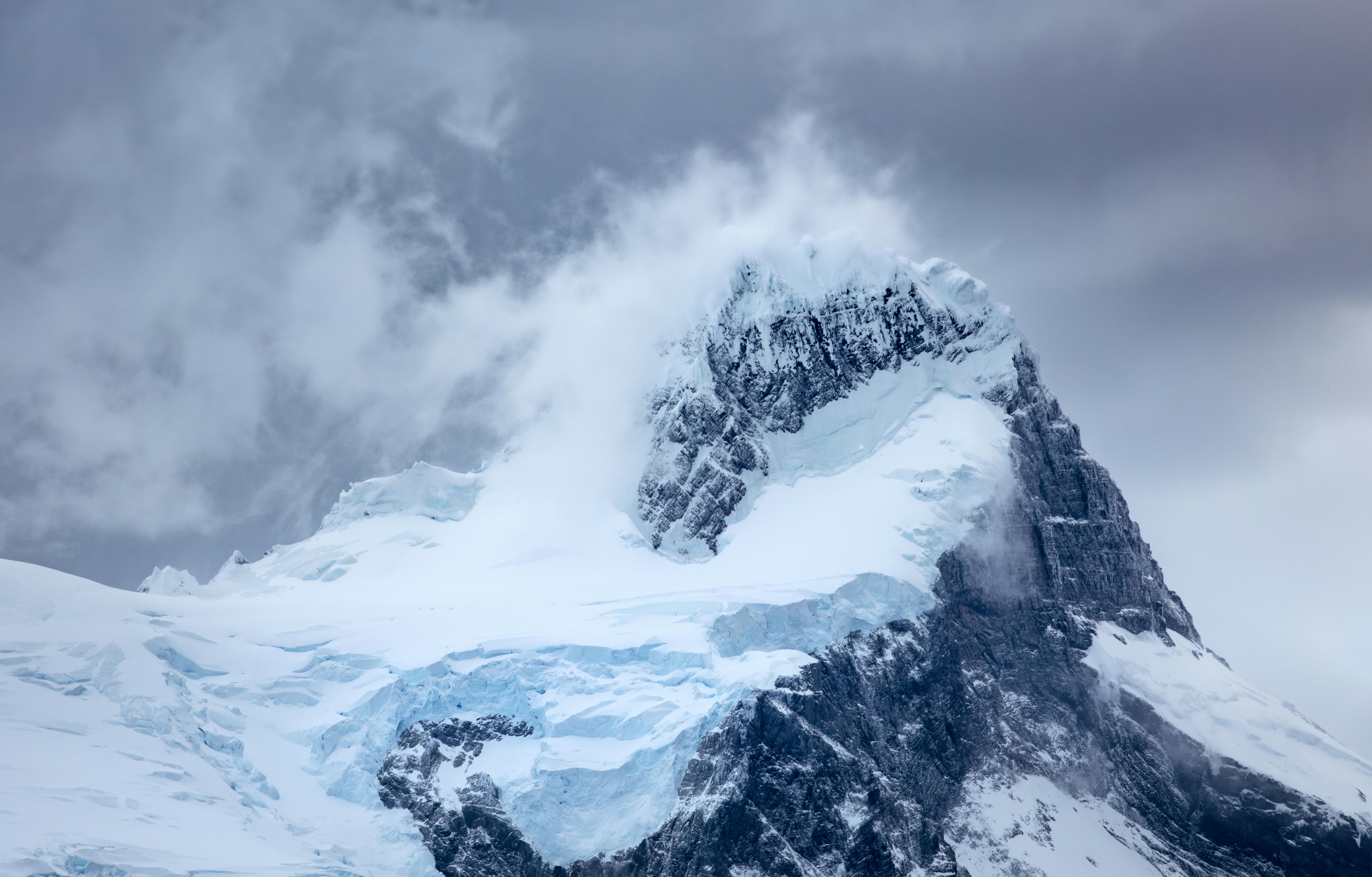 majestic snow capped mountain in patagonia