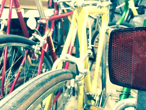 Free stock photo of vintage bicycles