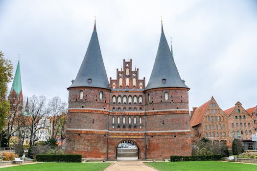 Holstentor Lübeck by Siegfried Poepperl