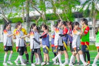 Women Soccer Team Celebrating Victory in Hanoi