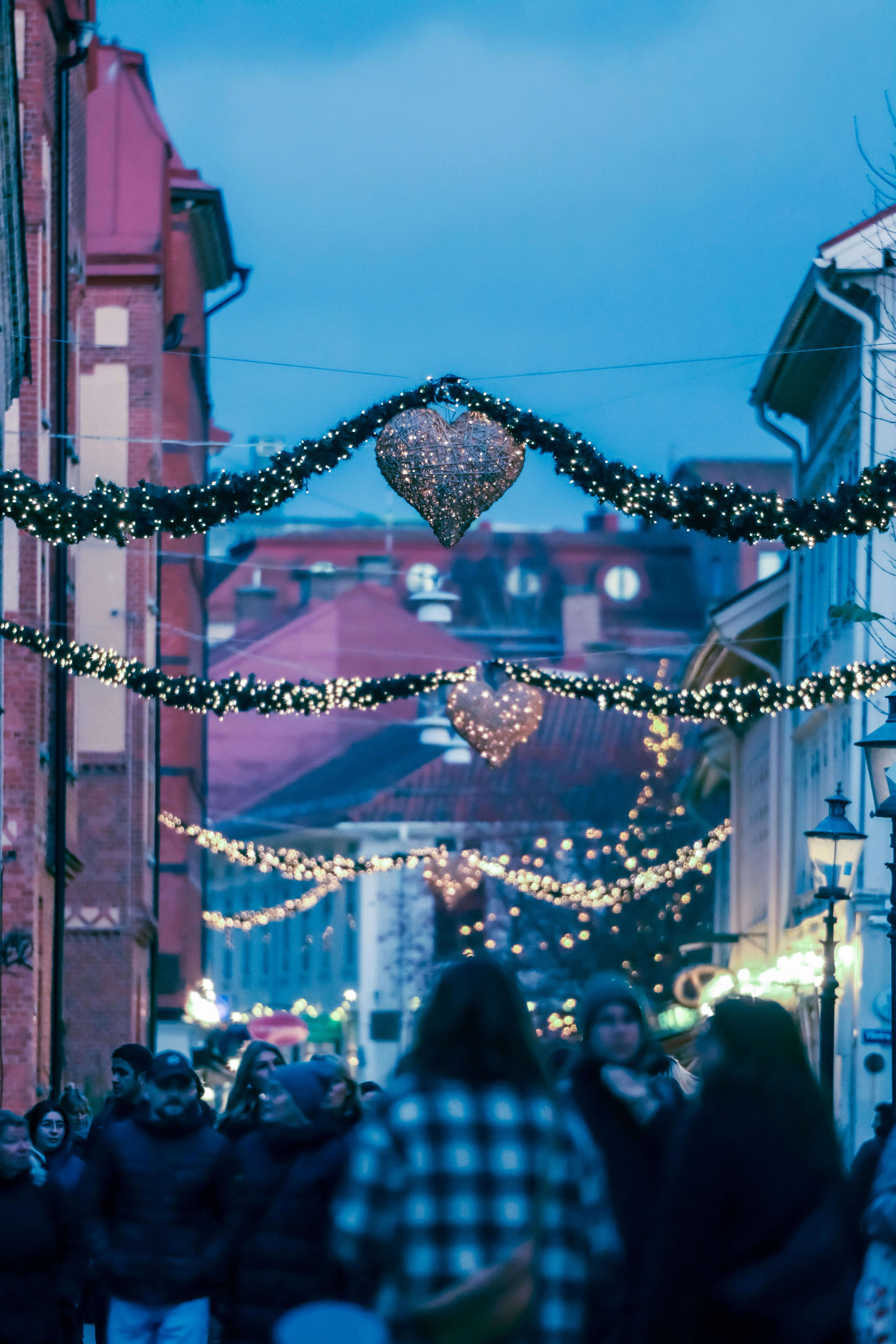 festive street scene in gothenburg sweden