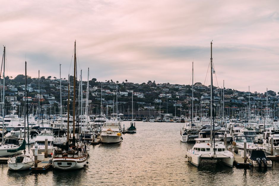 calm sunset over marina - marine insurance calm sunset over marina - marine insurance