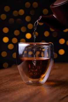 dark steeped tea cup
