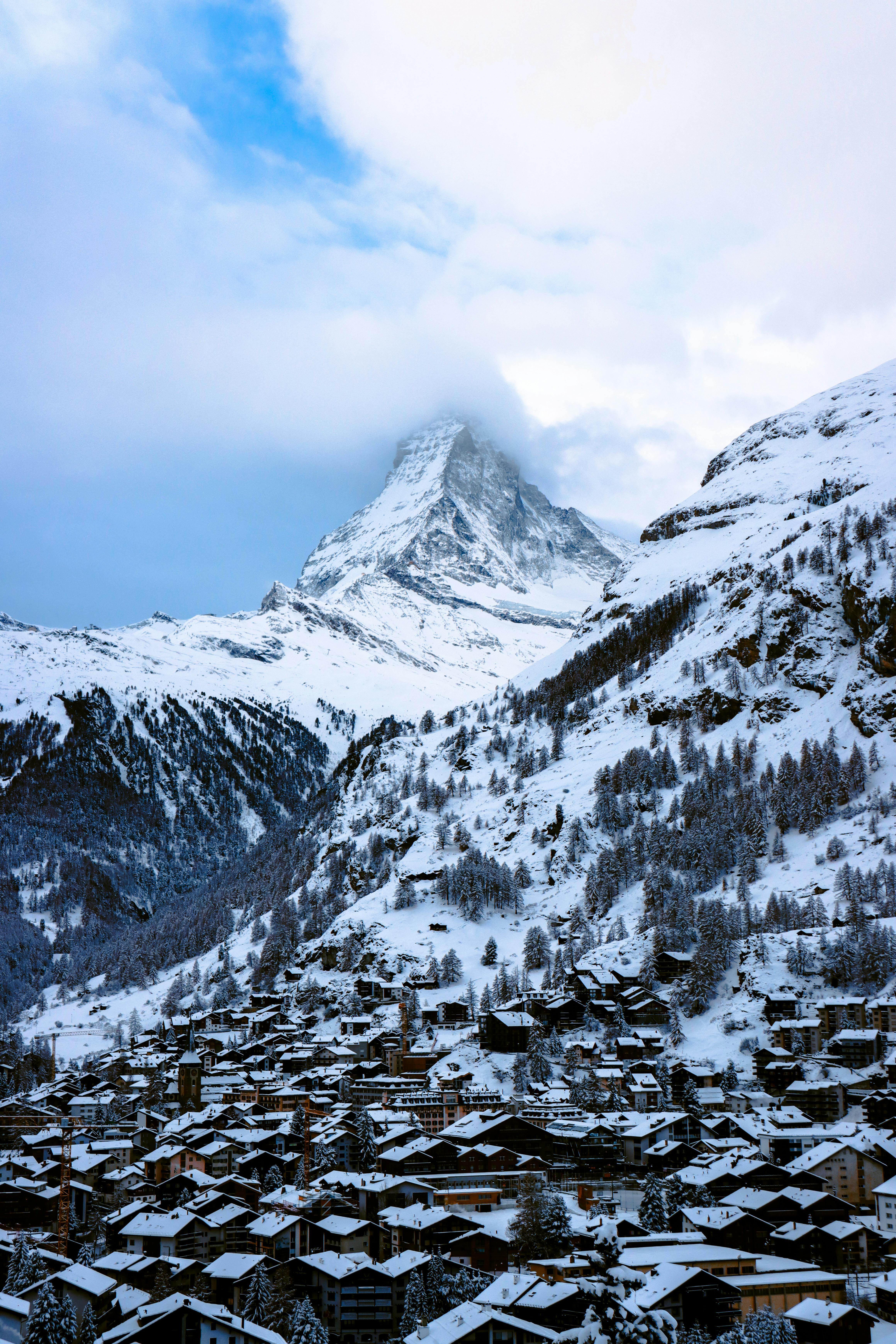 Prescription Goggle Inserts - A breathtaking winter landscape showing Zermatt and the iconic Matterhorn in Switzerland.