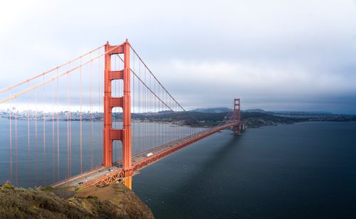 Free A stunning view of the iconic Golden Gate Bridge in San Francisco, California. Stock Photo