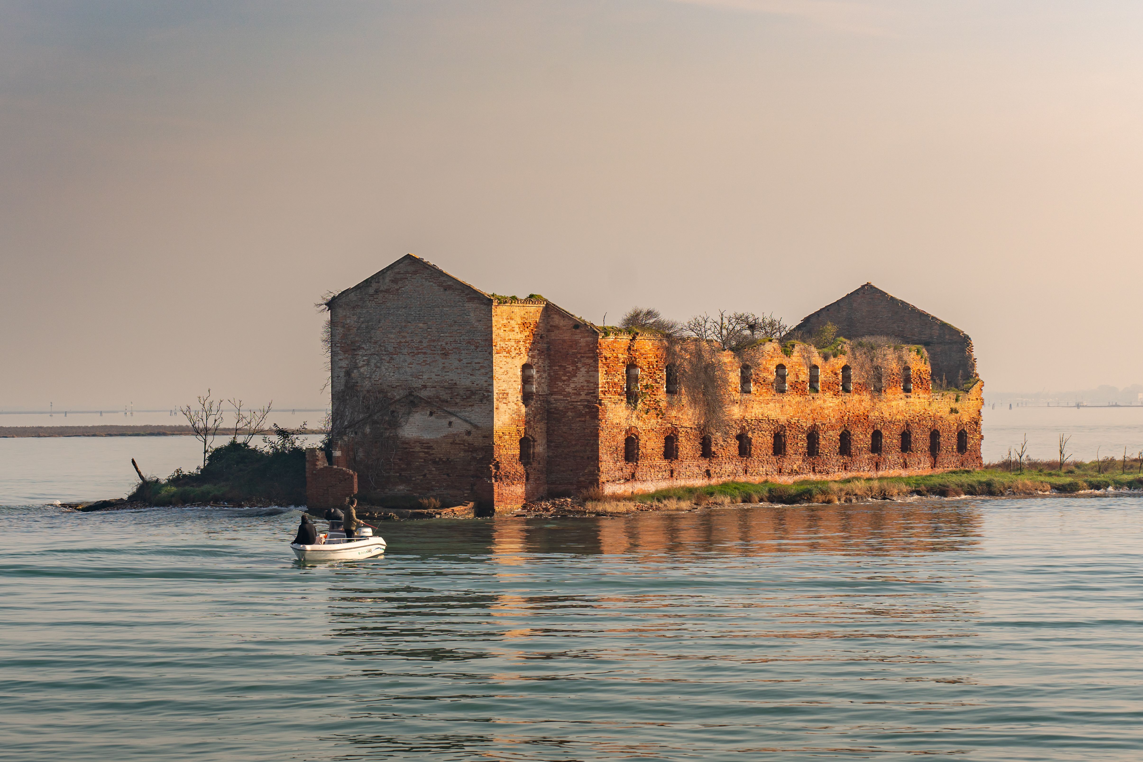 Historic Ruins in Venetian Lagoon at Sunset · Free Stock Photo