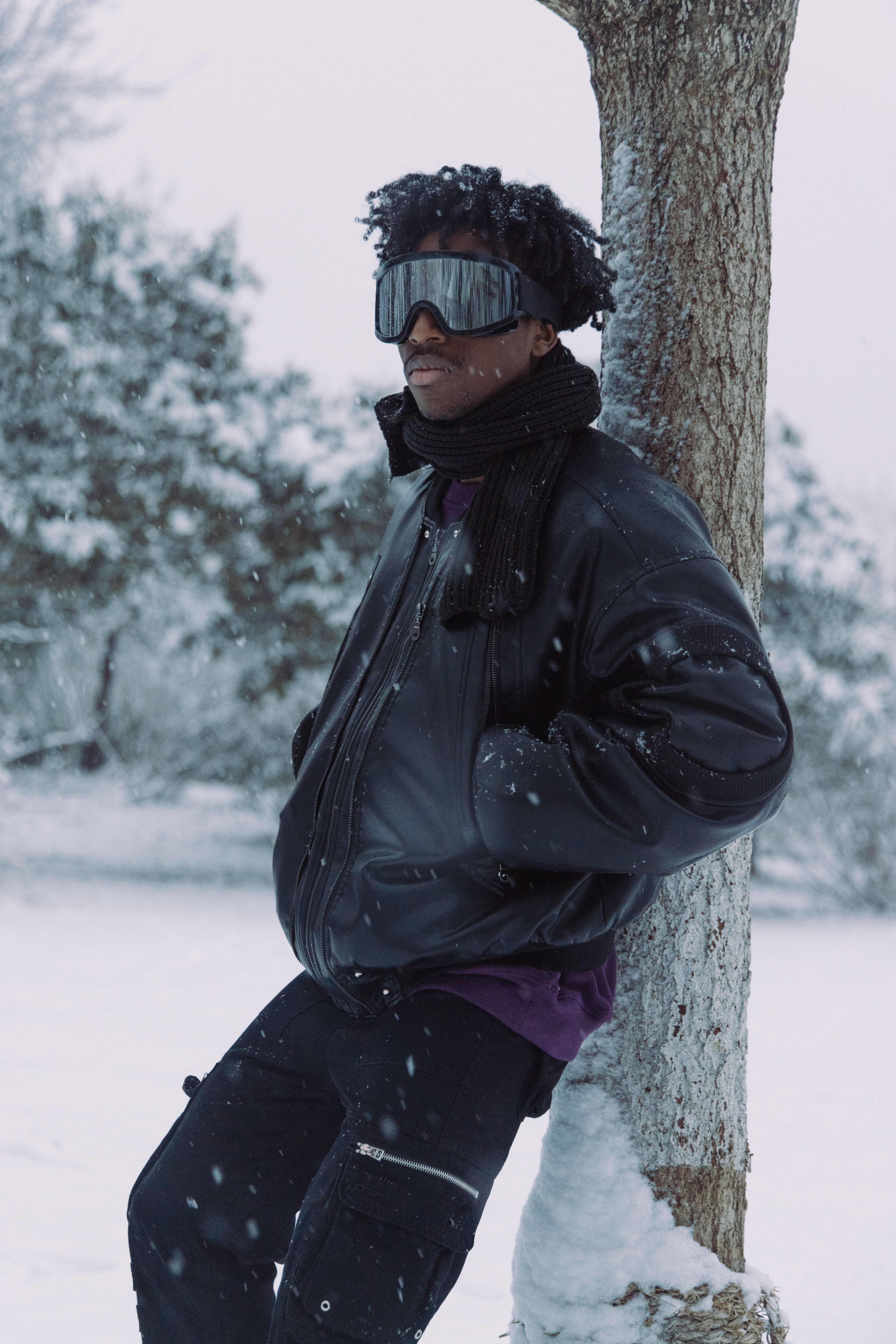 Stylish Winter Fashion in Urban Snow Landscape · Free Stock Photo