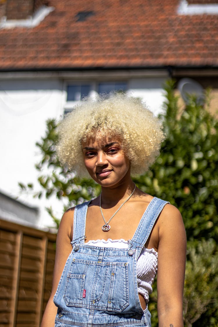 Photo Of Woman Wearing Denim Jumper