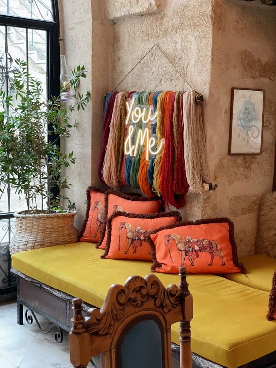 Turkish Theme Layout Cozy Turkish Interior with Vibrant Decor · Free Stock Photo