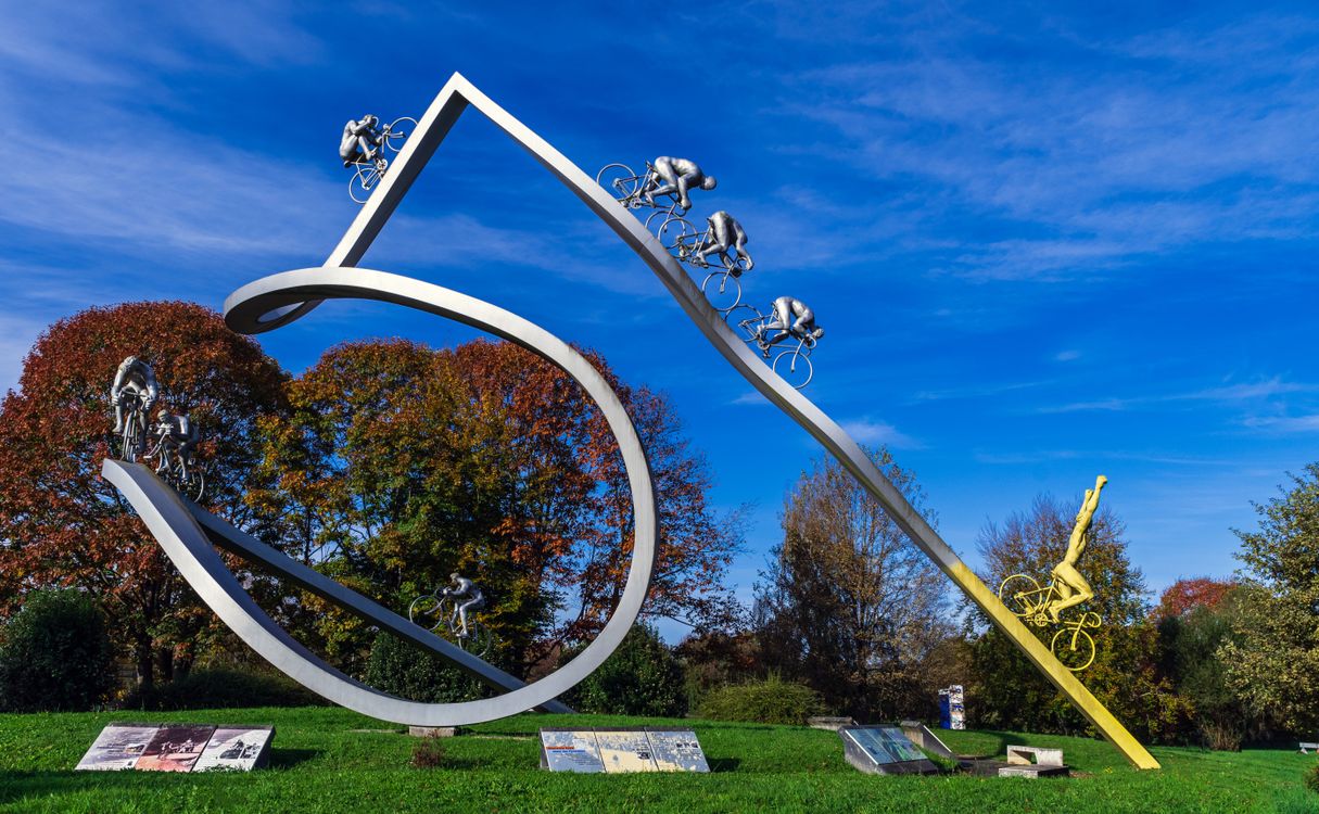 Dynamic Cycling Sculpture In Ger France Free Stock Photo Dynamic Cycling Sculpture In Ger France Free Stock Photo