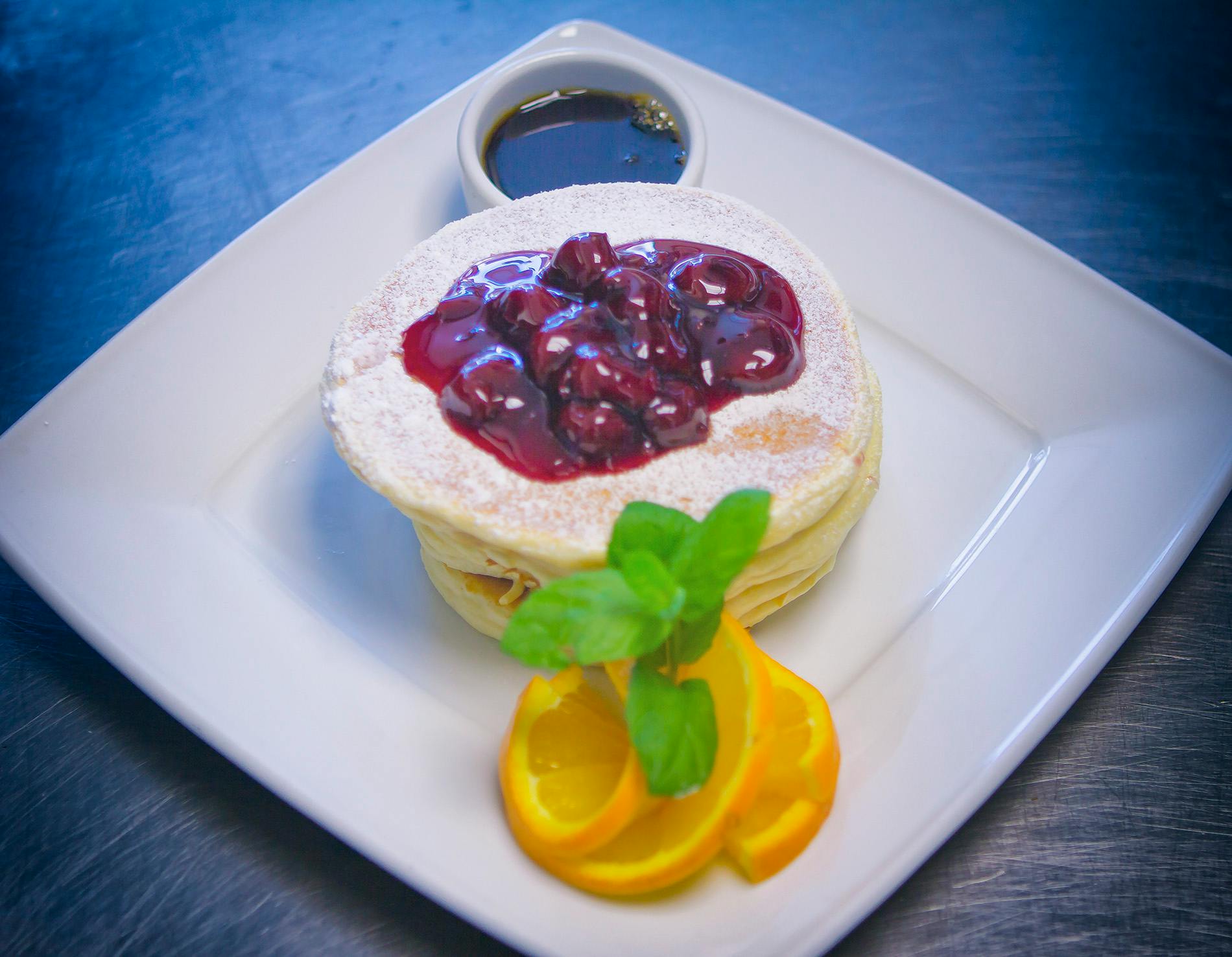 Pan Cake on White Ceramic Plate · Free Stock Photo
