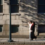 Two people in low winter sun — photo by travelers_tw on Pexels