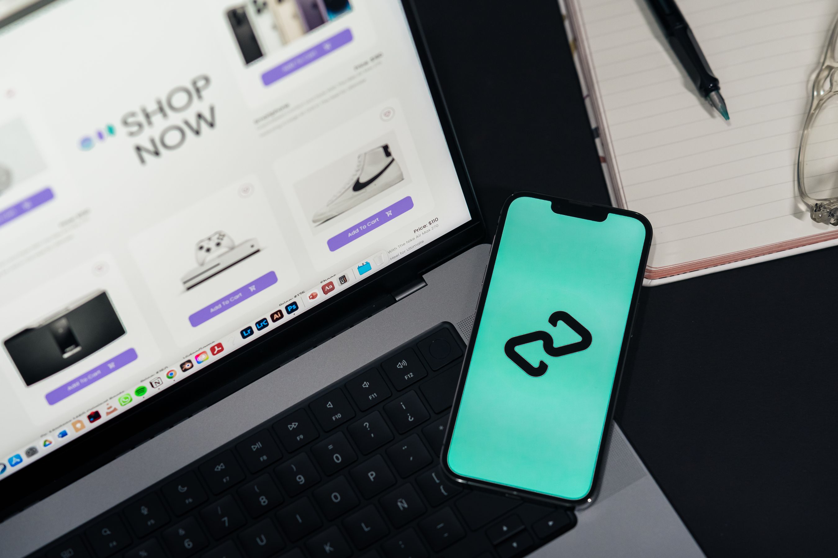 Online shopping experience displayed on mobile and desktop devices