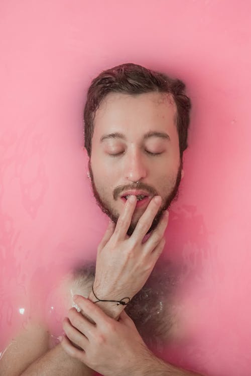 Man in a Pink Liquid