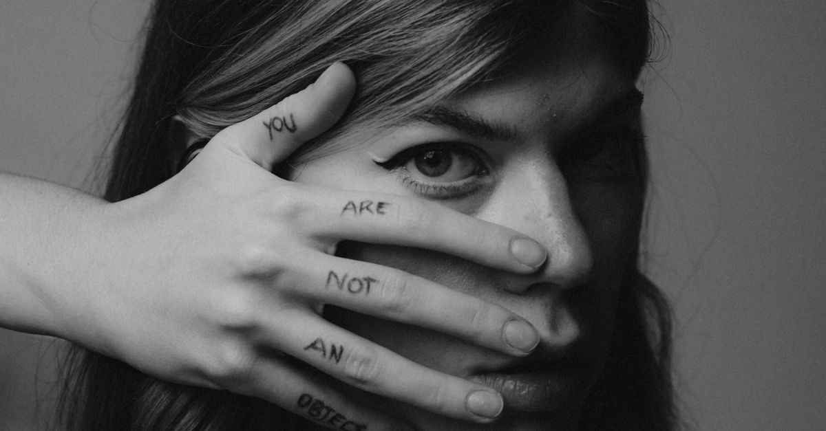 Message Background Portrait Artistic Portrait with Message on Fingers · Free Stock Photo