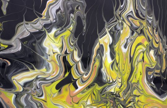 Dynamic abstract design with swirling patterns and vibrant colors.