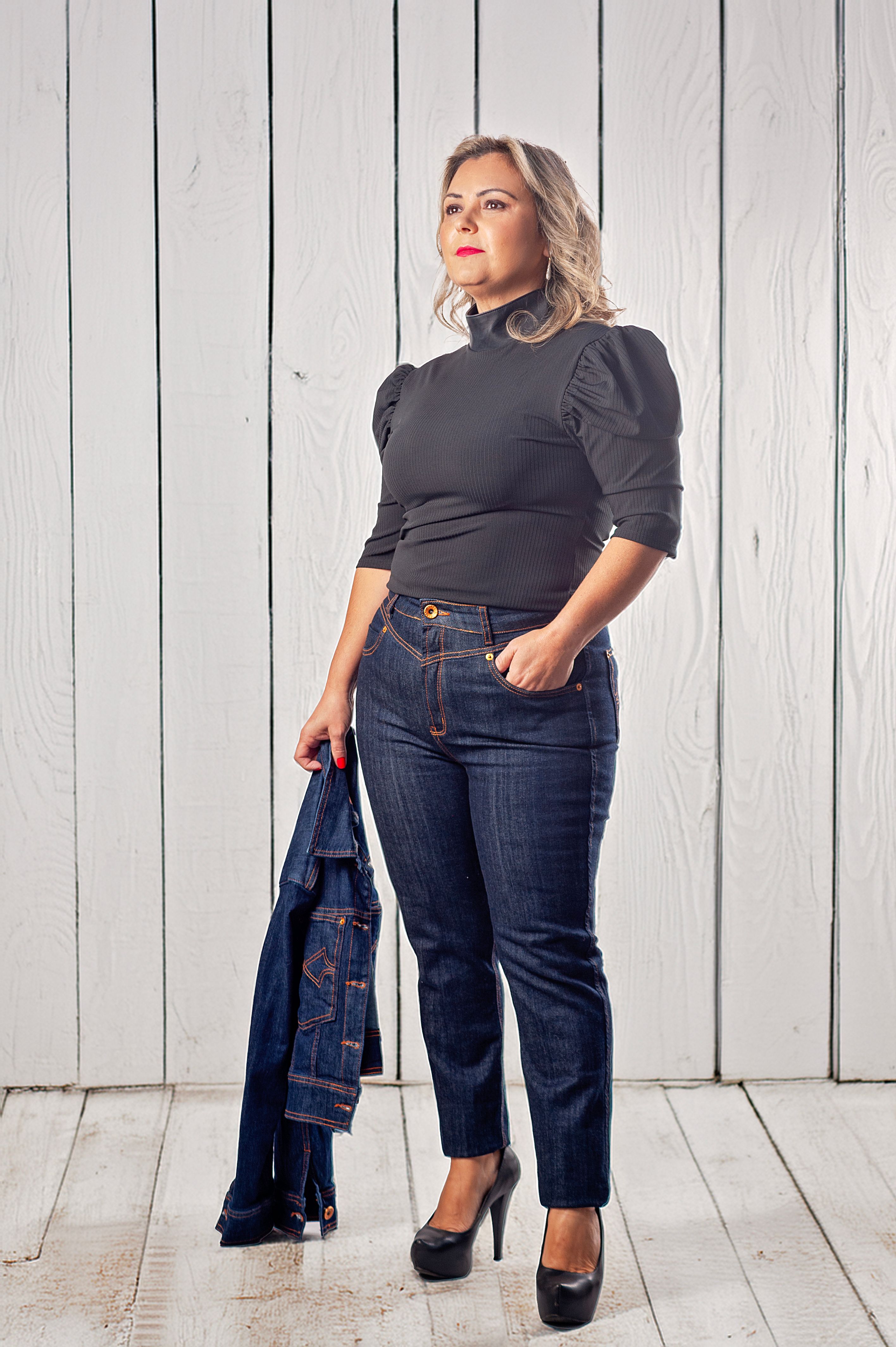 Calça Jeans Reta