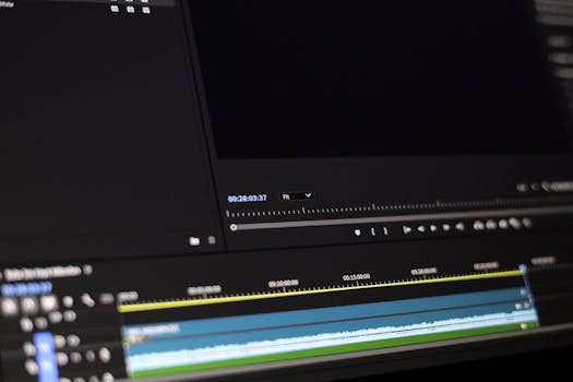 Primo piano dell'interfaccia di un software di editing video che mostra la cronologia e i controlli.