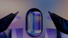 Futuristic Abstract 3D Crystal Illustration