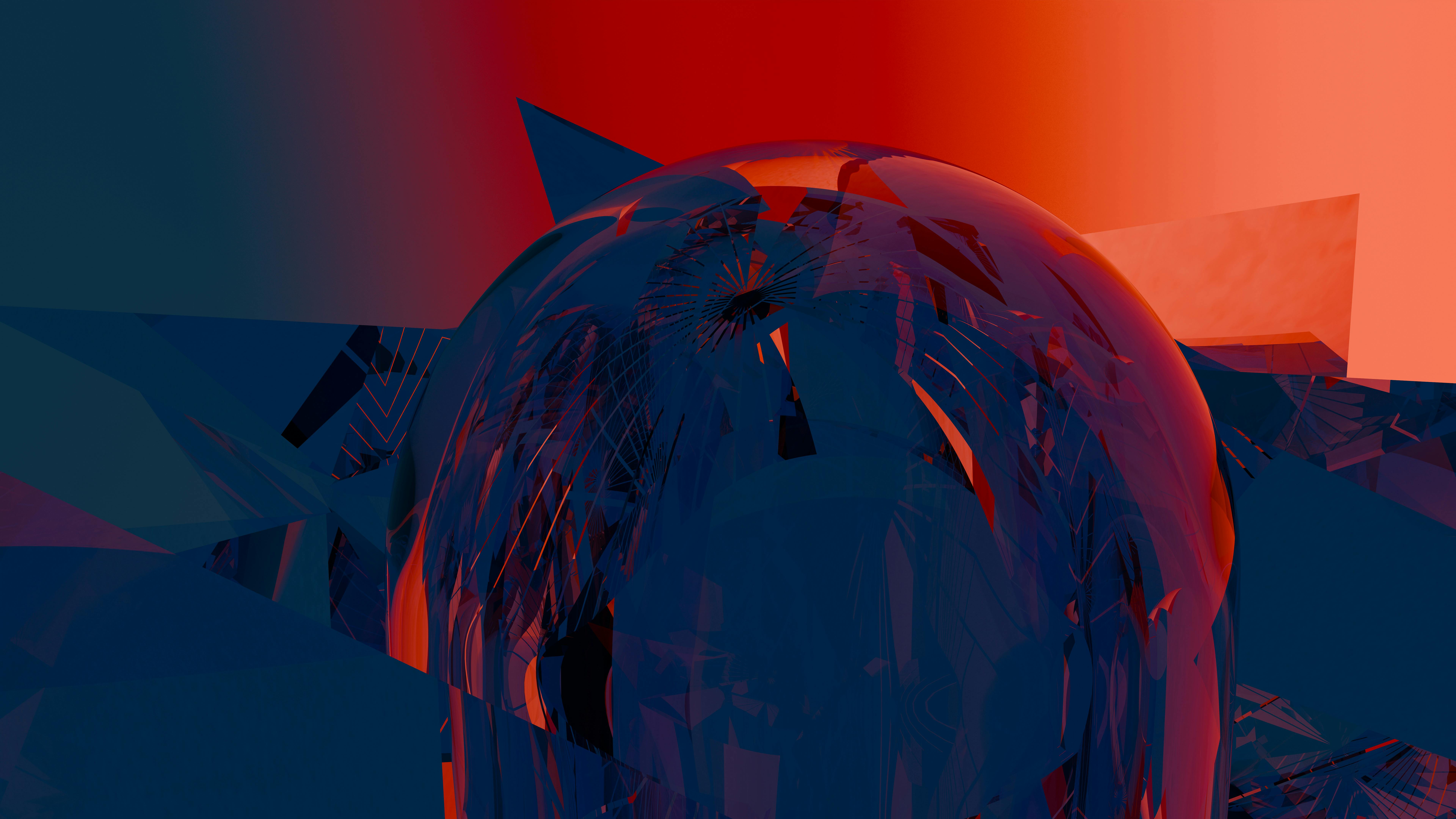 Gratis Seni abstrak 3D berwarna-warni yang menampilkan bentuk geometris dan gradien yang cerah, cocok untuk latar belakang digital modern. Foto Stok