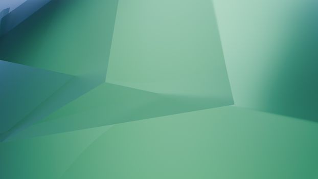 A soothing abstract design featuring geometric green shapes, perfect for modern digital art backgrounds.