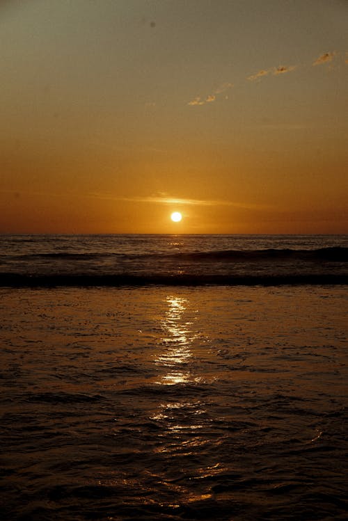 日没時の海